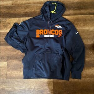 Nike Navy Blue Broncos Hoodie
